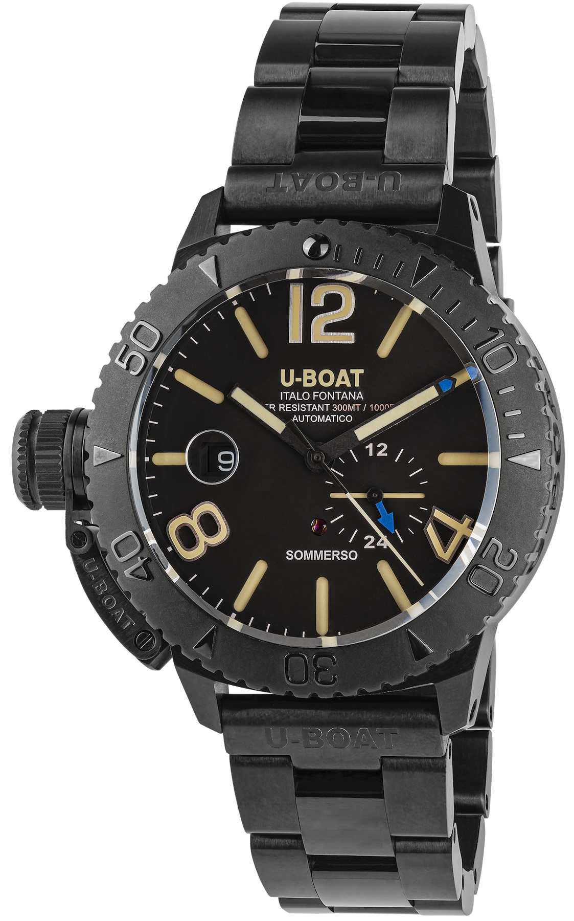 U-Boat Sommerso 46mm DLC Bracelet Watch 9015/MT Image 1