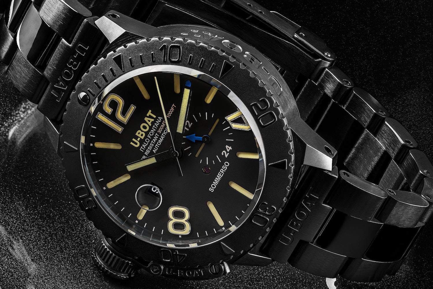 U-Boat Sommerso 46mm DLC Bracelet Watch 9015/MT Image 3