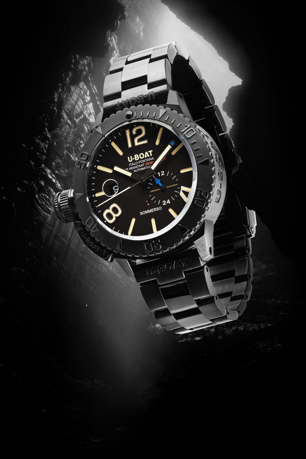 U-Boat Sommerso 46mm DLC Bracelet Watch 9015/MT Image 4