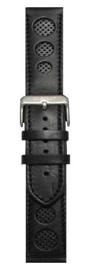 U-Boat Strap 1265 23/22 Leather Black Steel Buckle 1265/L Image 1