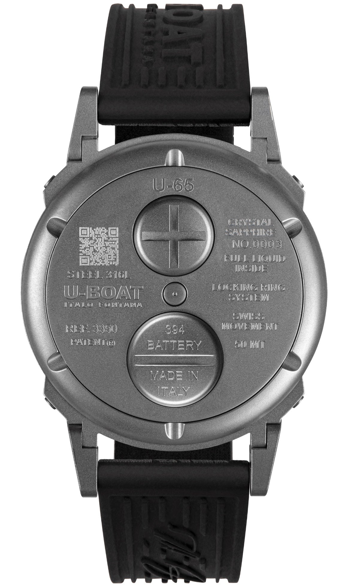 U-Boat U-65 SS Green 44mm Watch 3350 Image 2