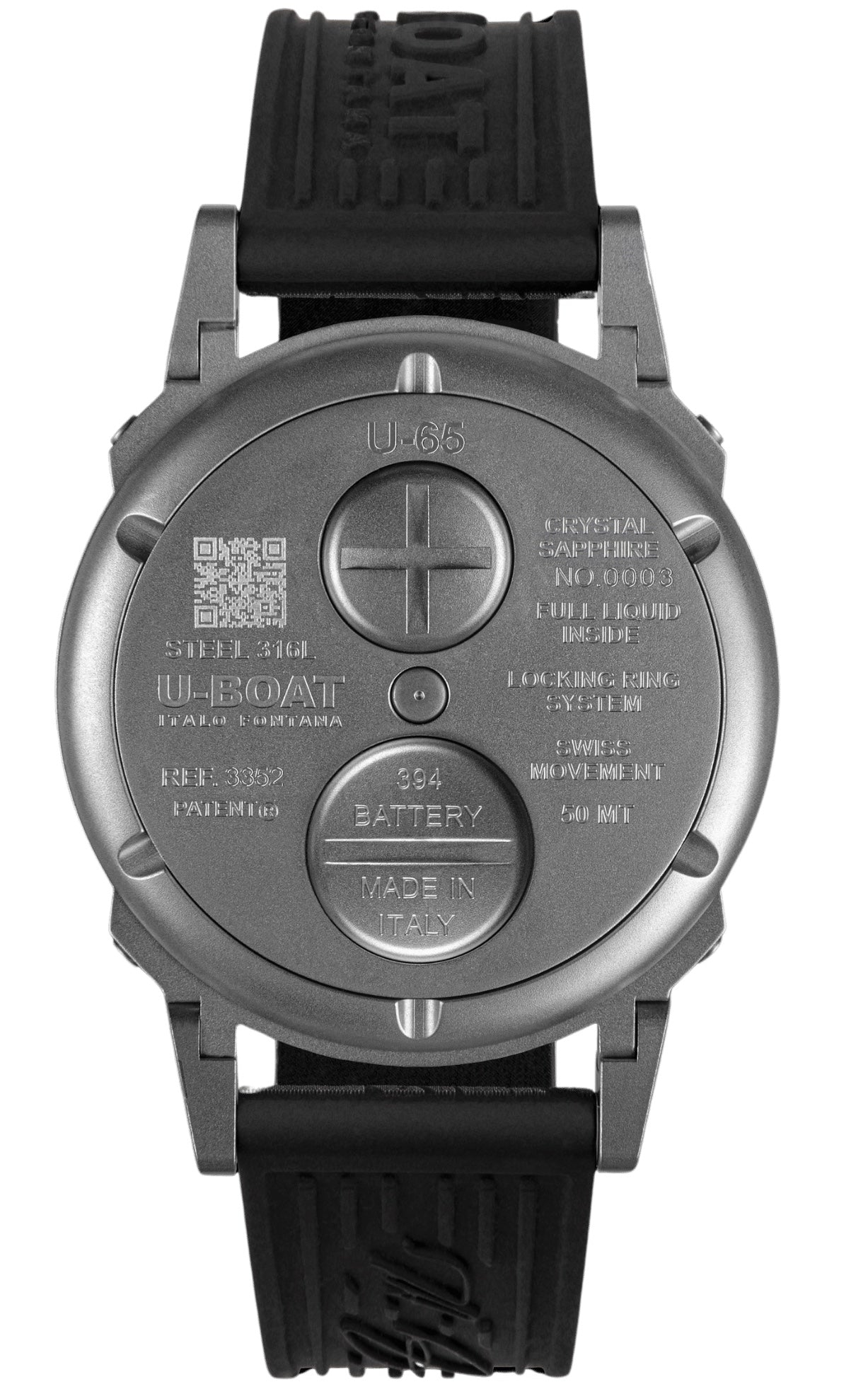 U-Boat U-65 SS Turquoise 44mm Watch 3352 Image 2