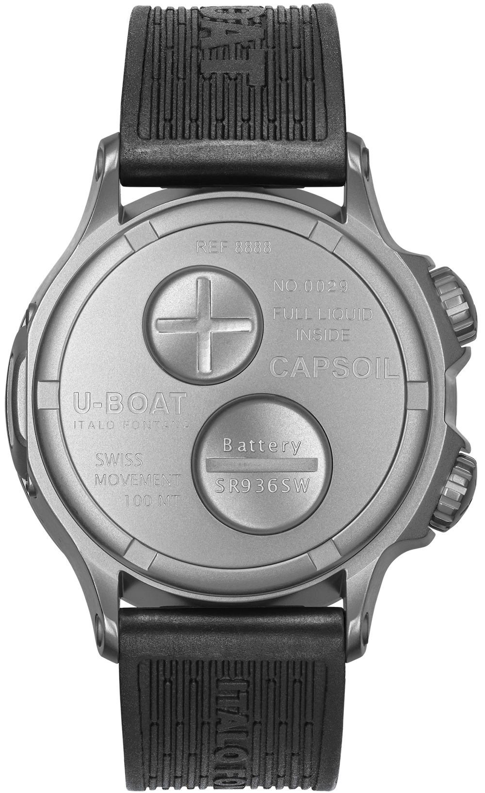 U-Boat Watch Capsoil Doppiotempo 45 SS White D 8888/B Image 2