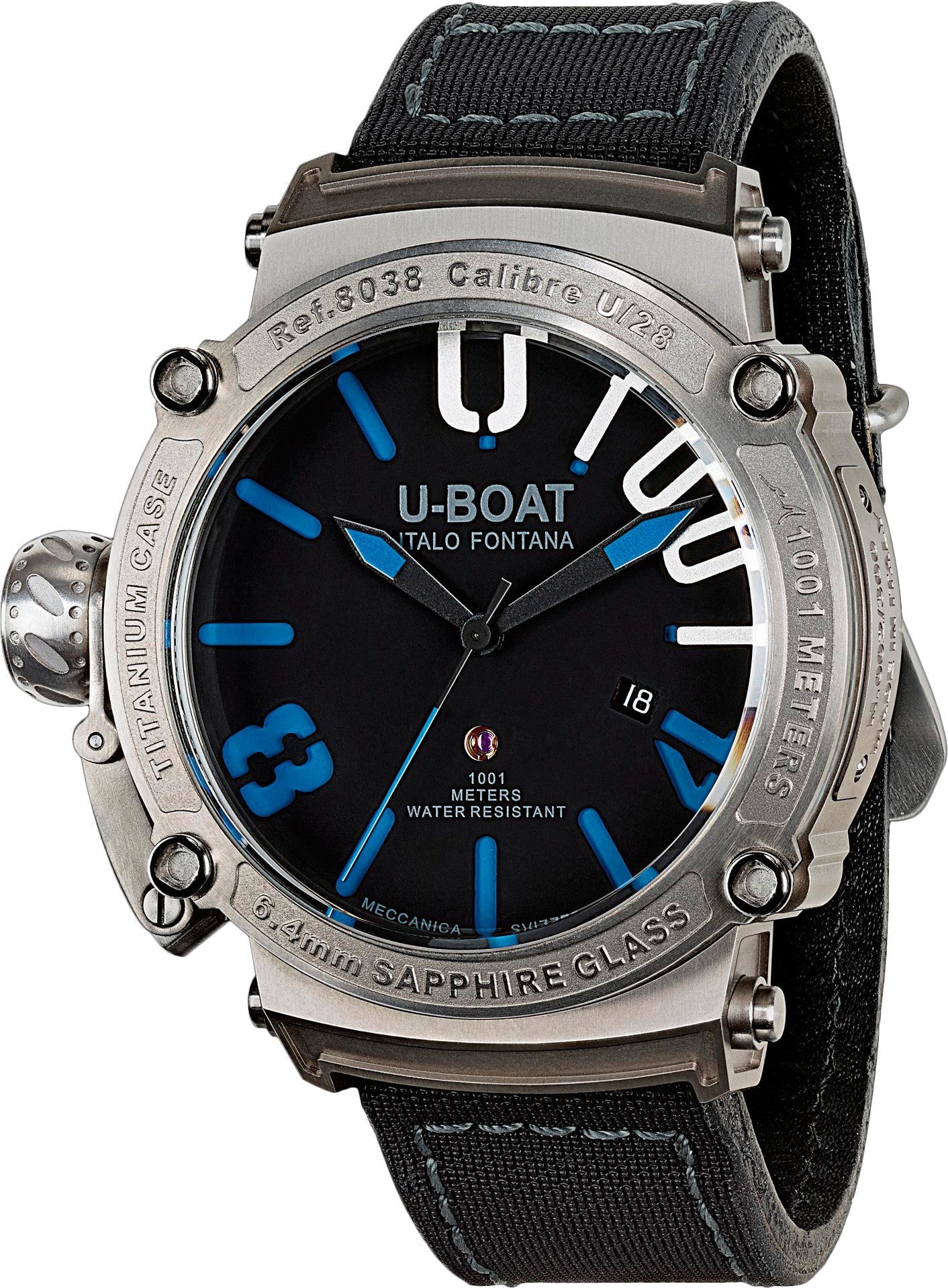 U-Boat Watch Classico 1001 Titanium Blue Limited Edition 8038 Image 1