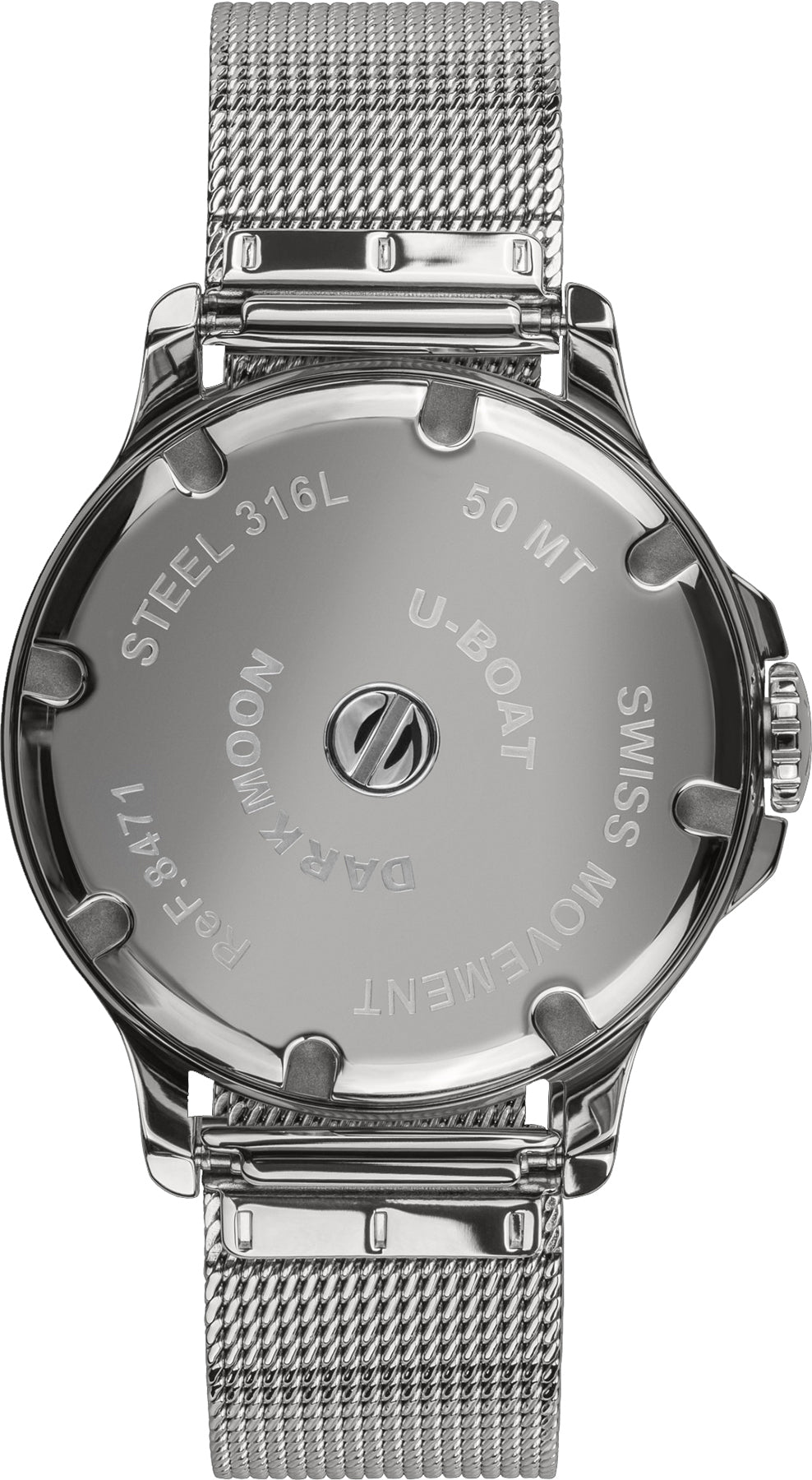 U-Boat Watch Darkmoon 38 SS Bracelet D 8471/MT Image 2