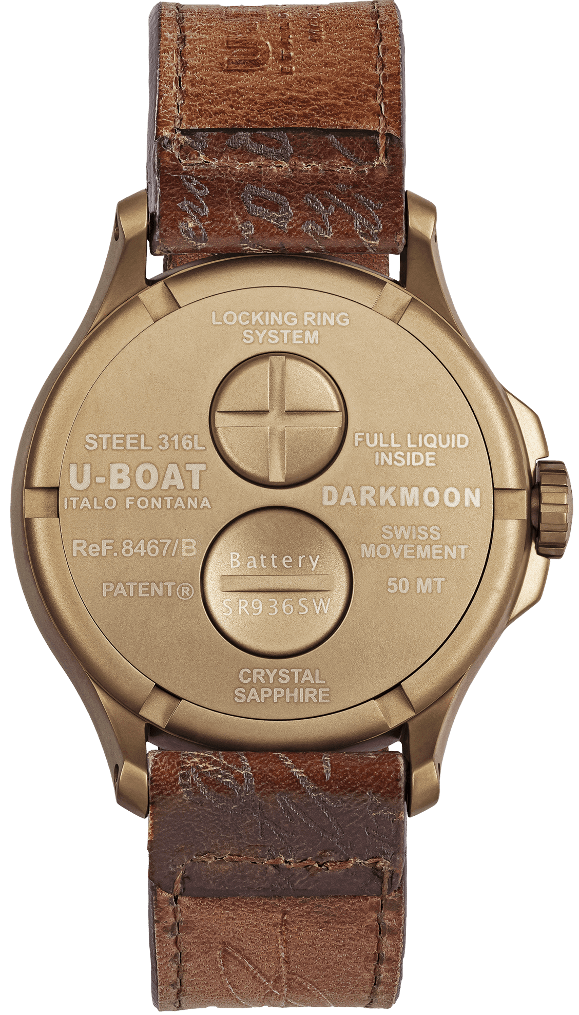 U-Boat Watch Darkmoon 44 Black IP Bronze 8467/B Image 2