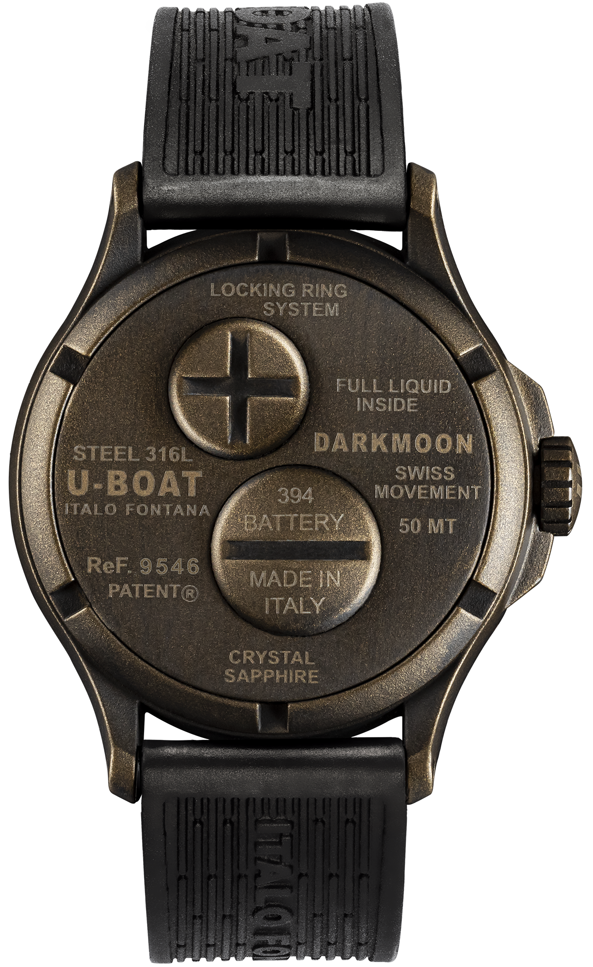U-Boat Watch Darkmoon 44 Brown Black Curve Vintage D 9546 Image 2