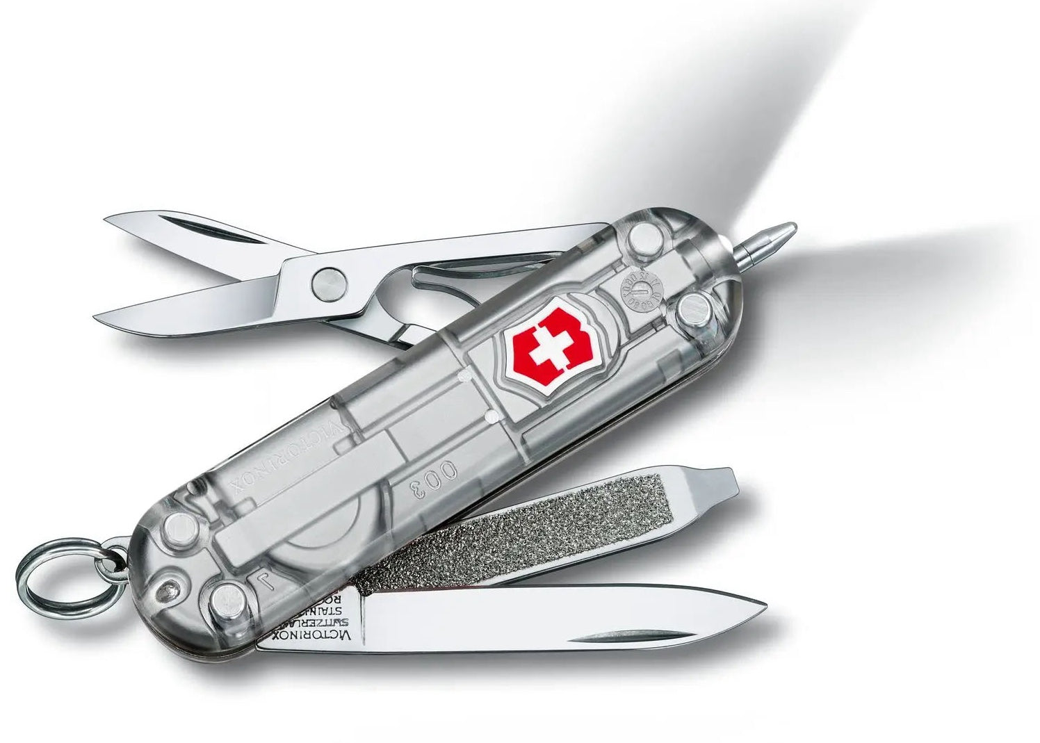 Victorinox Small Pocket Knife Signature Lite Silver Transparent 06226T7 Image 1