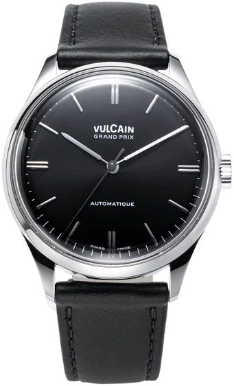 Vulcain Grand Prix Black Calf Leather Watch 670171A00.BAC201 Image 1
