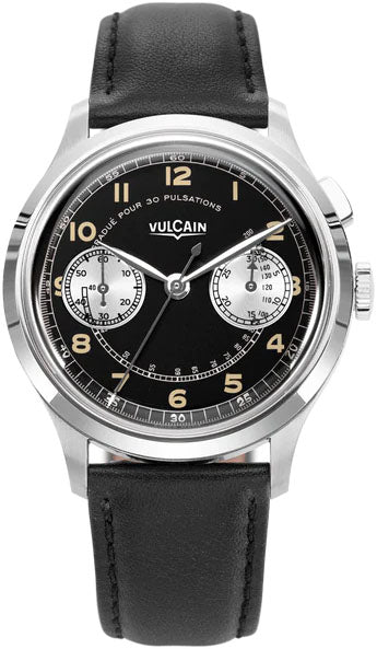 Vulcain Monopusher Heritage Black White Watch 650157A08.BAC201 Image 1