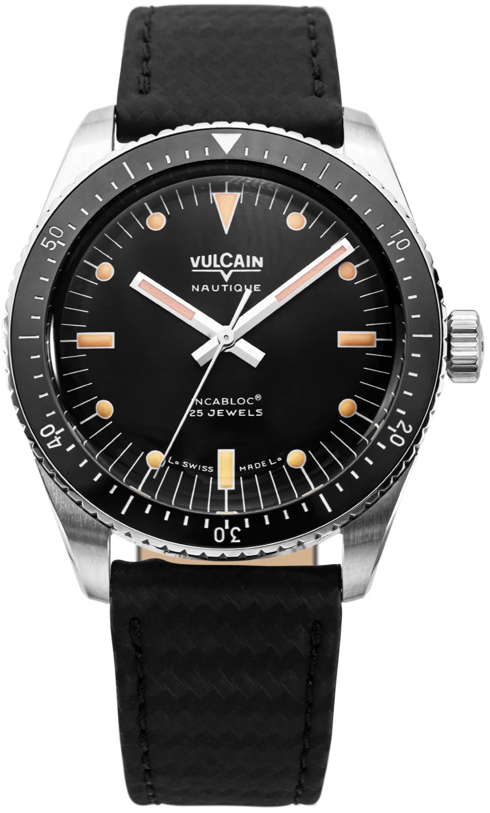 Vulcain Skindiver Black Leather Watch 660170A07.BAC201 Image 1