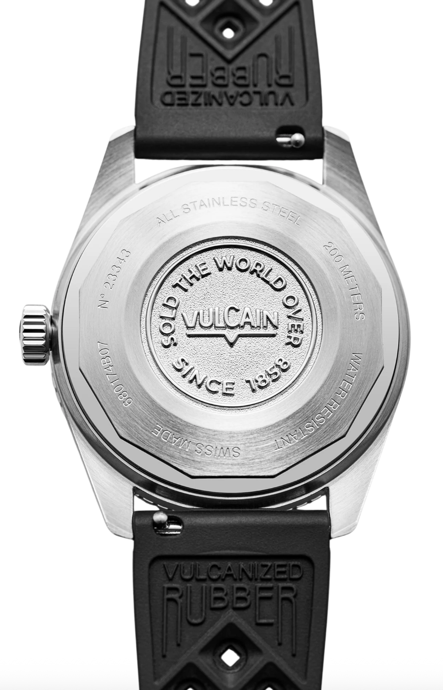 Vulcain Skindiver GMT Blanca Vintage Rubber Watch VLC-108 Image 2