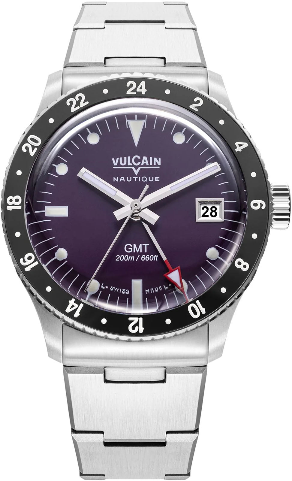 Vulcain Skindiver GMT Purple Bracelet Limited Edition Watch VLC-101 Image 1