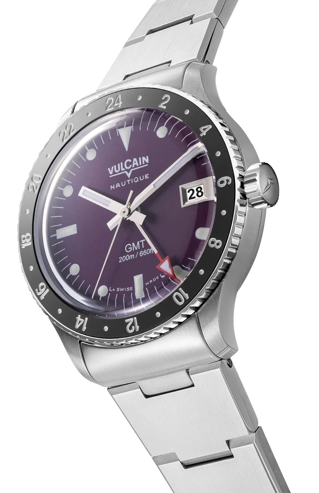 Vulcain Skindiver GMT Purple Bracelet Limited Edition Watch VLC-101 Image 2
