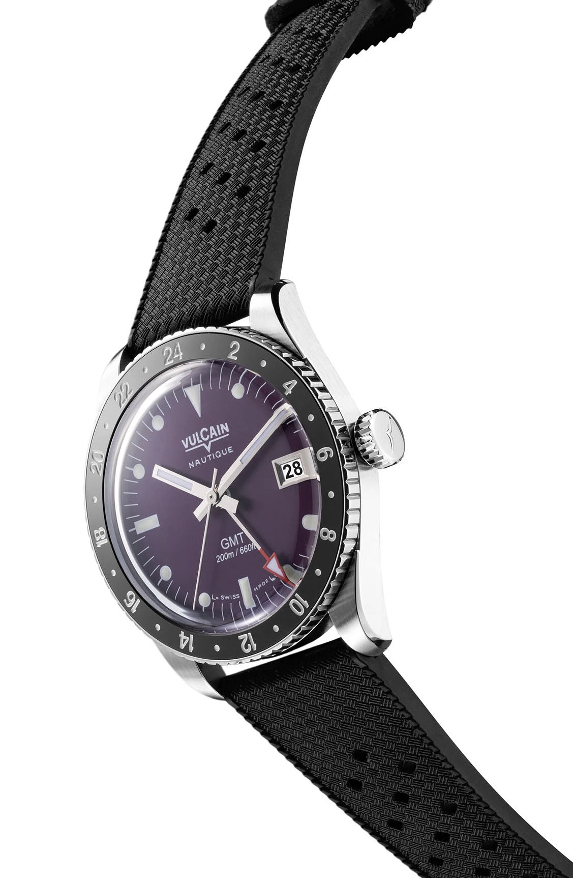 Vulcain Skindiver GMT Purple Rubber Limited Edition Watch VLC-100 Image 2