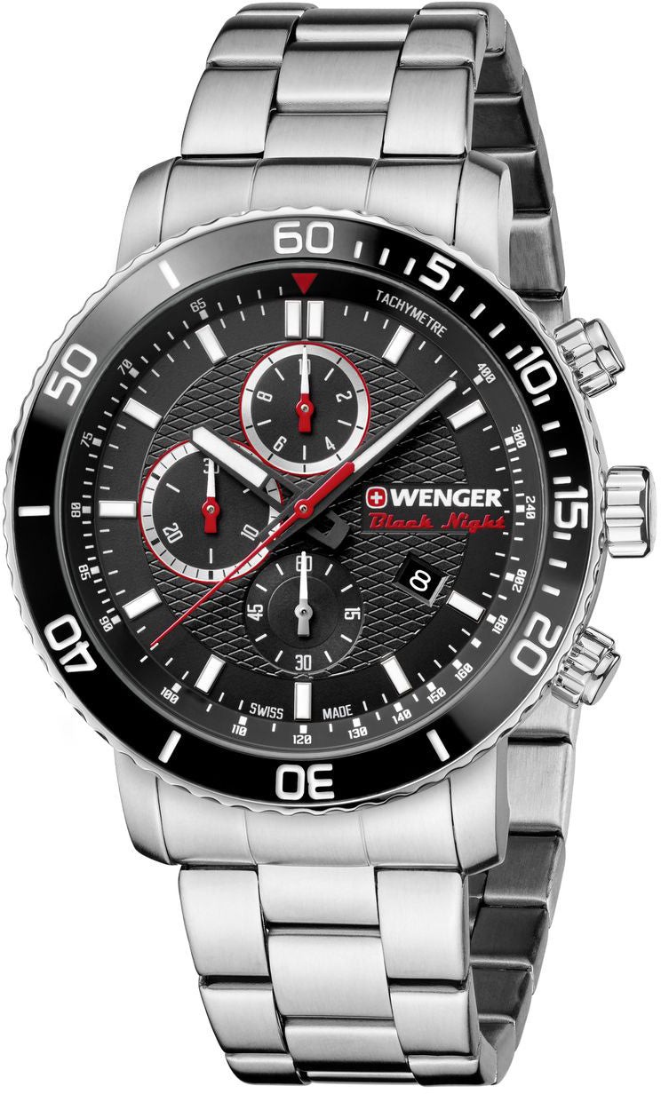 Wenger Watch Roadster Black Night Chrono Mens 01.1843.106 Image 2