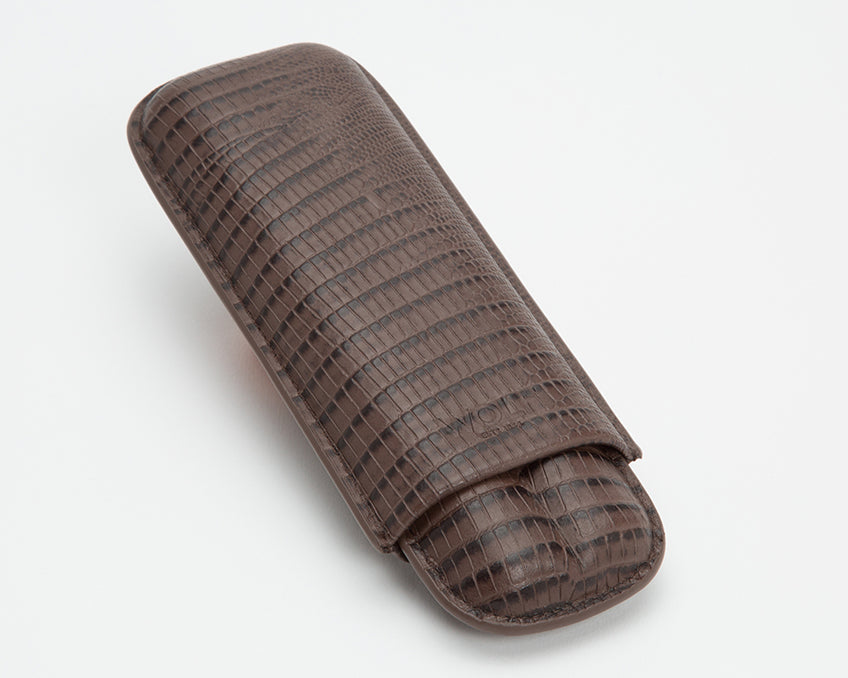 Wolf Cigar Case Blake 2 Piece Brown Teju Lizard 306595 Image 2