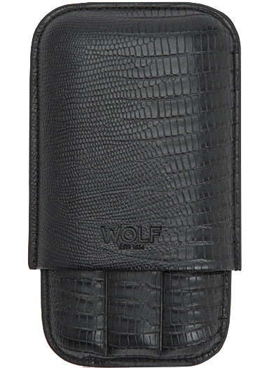 Wolf Cigar Case Blake 3 Piece Black Teju Lizard 306658 Image 1