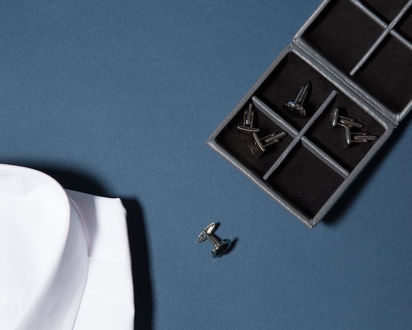 WOLF Cufflink Box Howard Grey 465565 Image 3