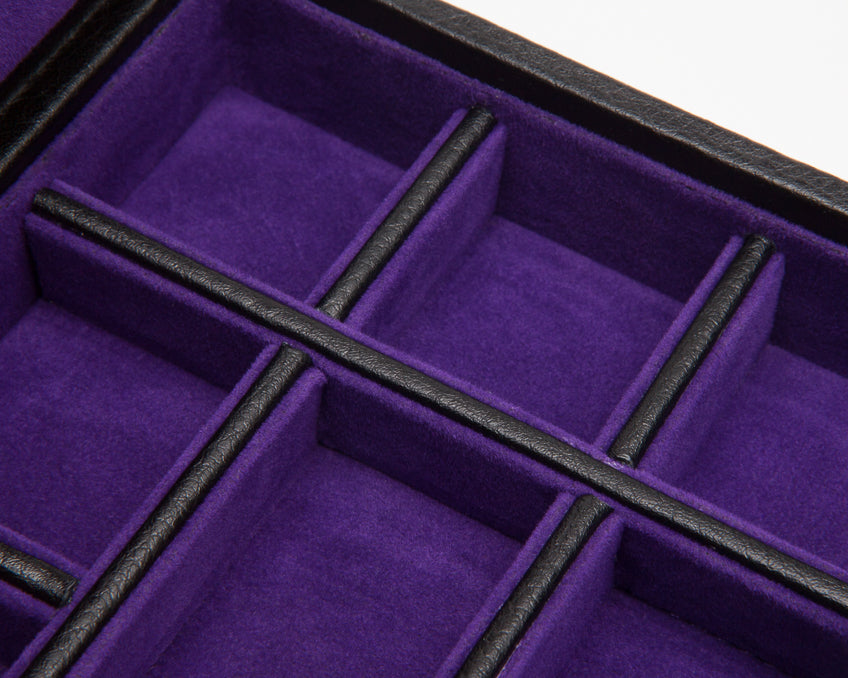 Wolf Cufflink Tie Box Blake Black Purple 305328 Image 4