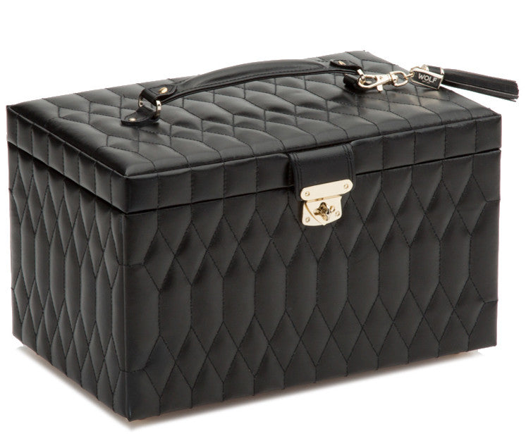 WOLF Jewellery Box Caroline Large Black 329671 Image 3