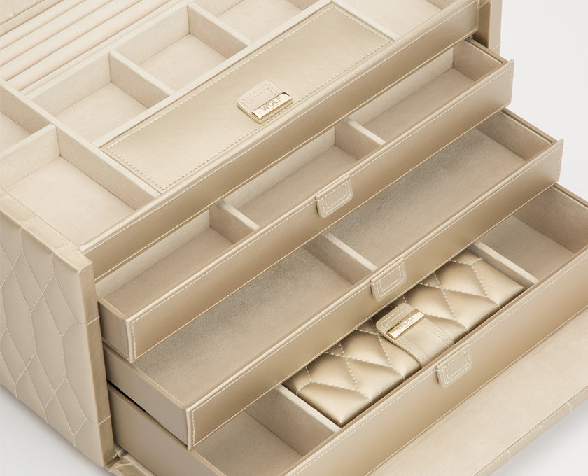Wolf Jewellery Box Caroline Large Champagne 329646 Image 4