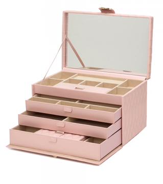 WOLF Jewellery Box Caroline Large Rose Quartz 329615 Image 1