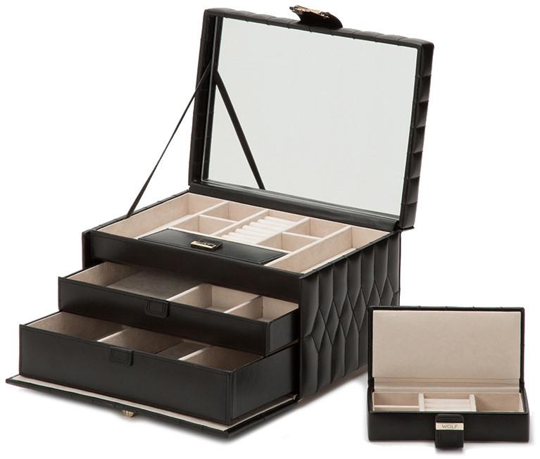 WOLF Jewellery Box Caroline Medium Black 329771 Image 1