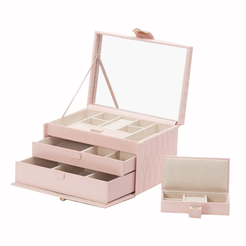 WOLF Jewellery Box Caroline Medium Rose Quartz 329715 Image 1