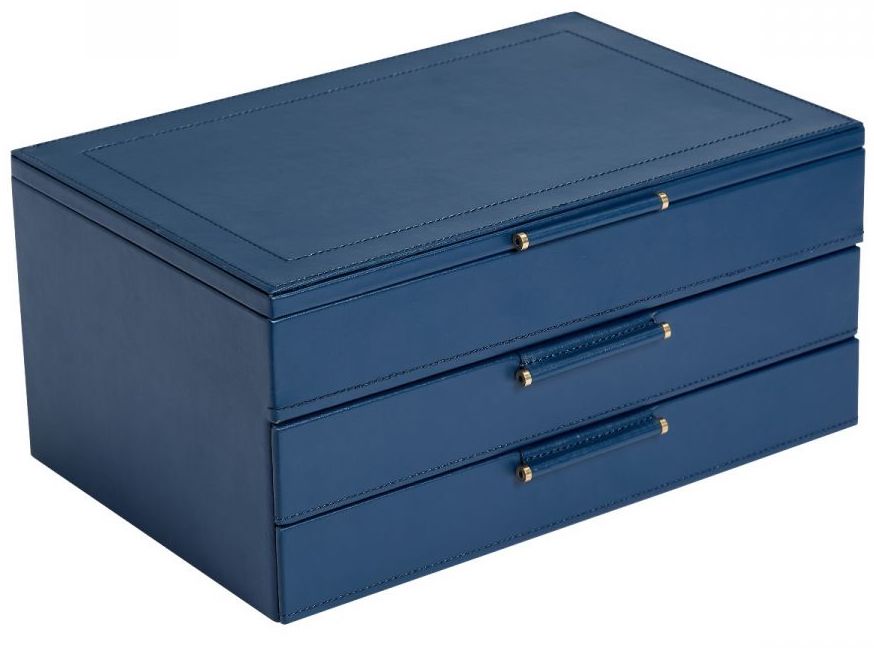 WOLF Jewellery Box Sophia With Drawers Indigo 392017 Image 2
