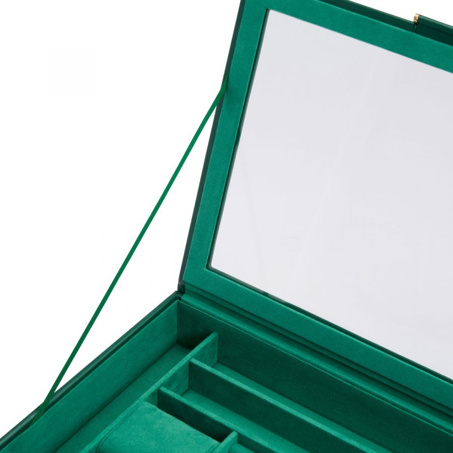 WOLF Jewellery Box Sophia With Window Forest Green 392412 Image 7