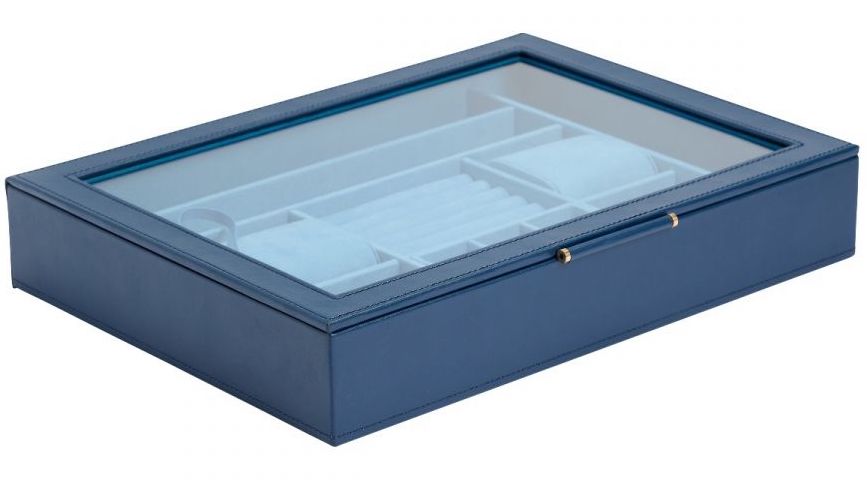 WOLF Jewellery Box Sophia With Window Indigo 392417 Image 3
