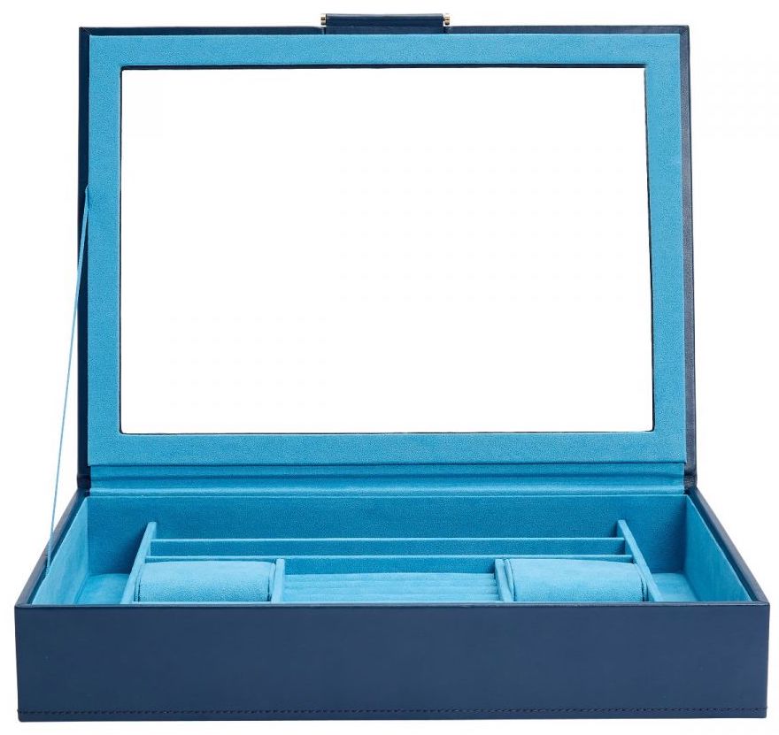 WOLF Jewellery Box Sophia With Window Indigo 392417 Image 4
