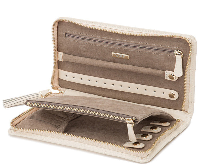 WOLF Jewellery Case Caroline Portfolio Cream 324853 Image 3