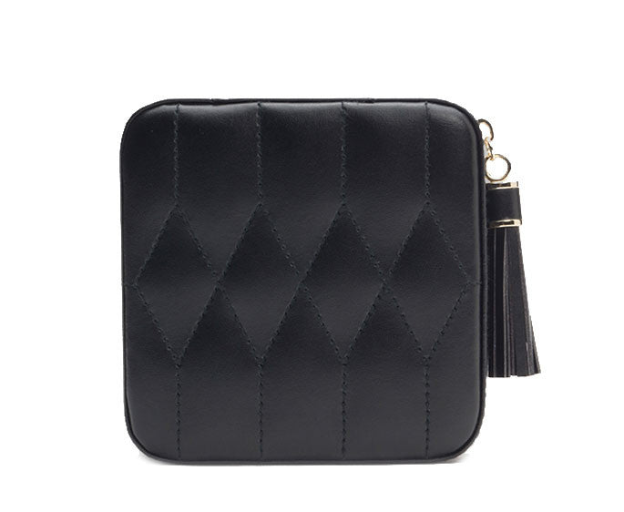 WOLF Jewellery Case Caroline Zip Travel Black 329971 Image 1