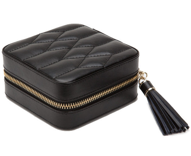 WOLF Jewellery Case Caroline Zip Travel Black 329971 Image 2