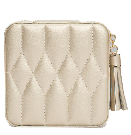 Wolf Jewellery Case Caroline Zip Travel Champagne 329946 Image 1