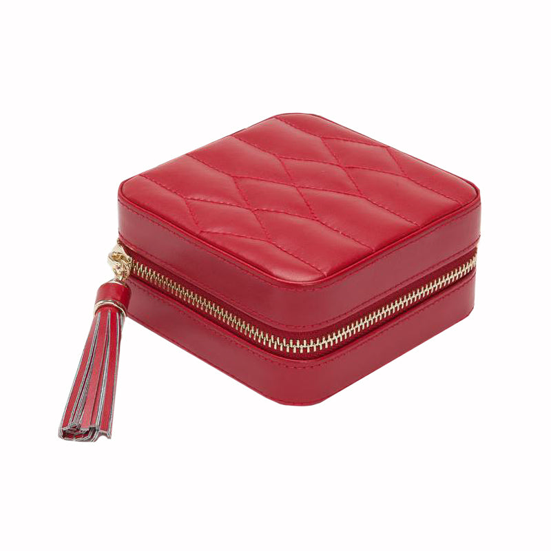 WOLF Jewellery Case Caroline Zip Travel Red 329972 Image 4