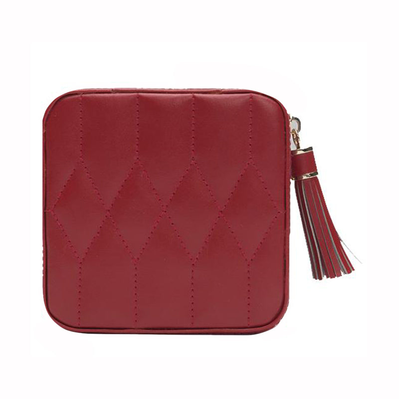 WOLF Jewellery Case Caroline Zip Travel Red 329972 Image 5