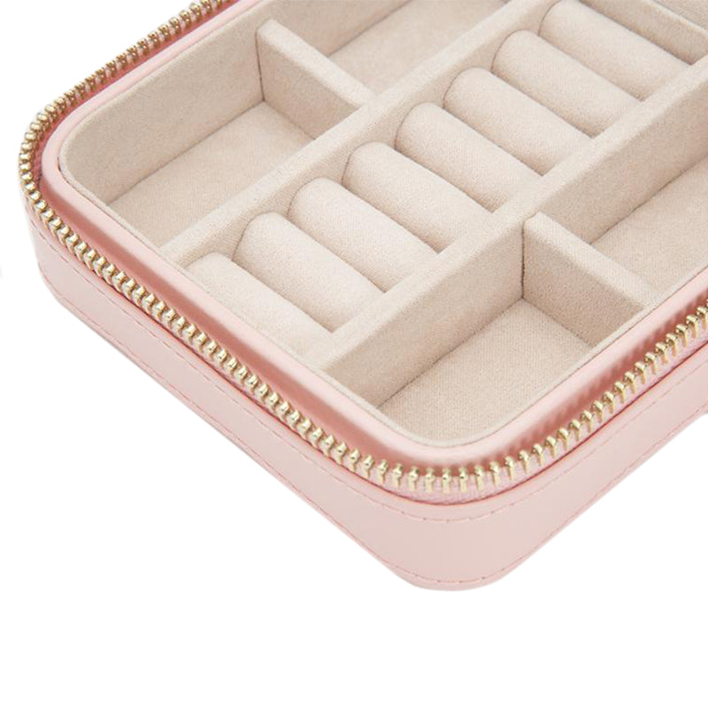 WOLF Jewellery Case Caroline Zip Travel Rose Quartz 329915 Image 2
