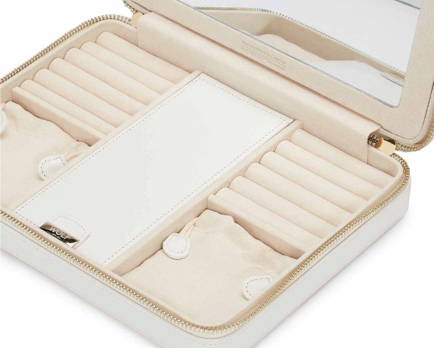 WOLF Jewellery Case Maria Zip Large White 766153 Image 3