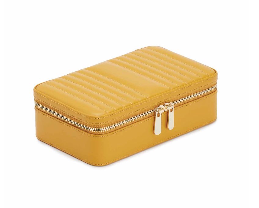 WOLF Jewellery Case Maria Zip Medium Musturd 766393 Image 2