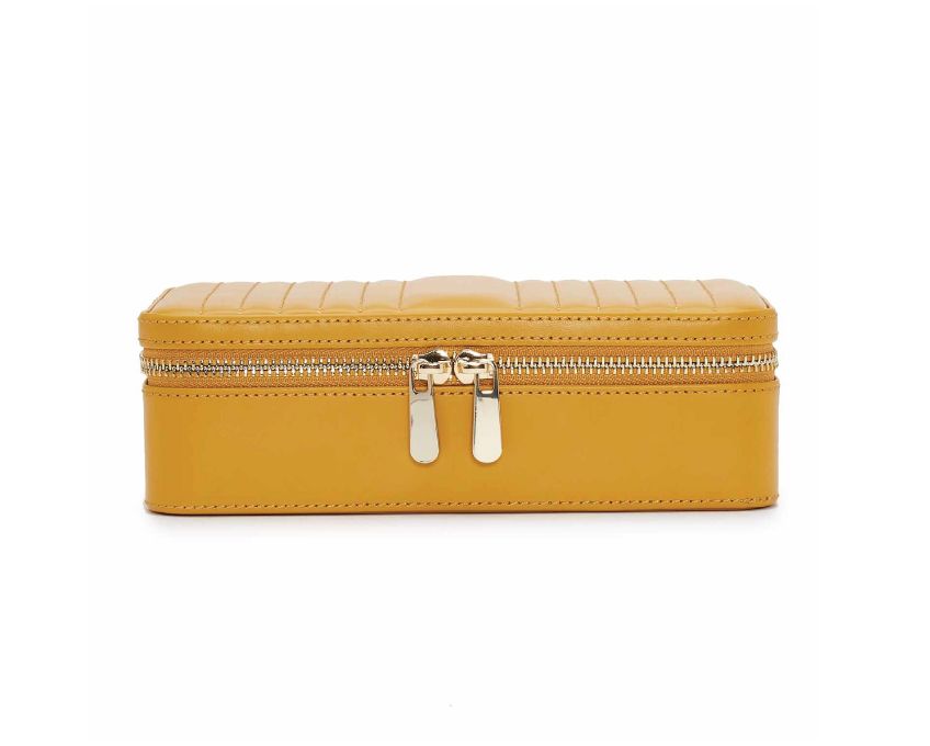 WOLF Jewellery Case Maria Zip Medium Musturd 766393 Image 5