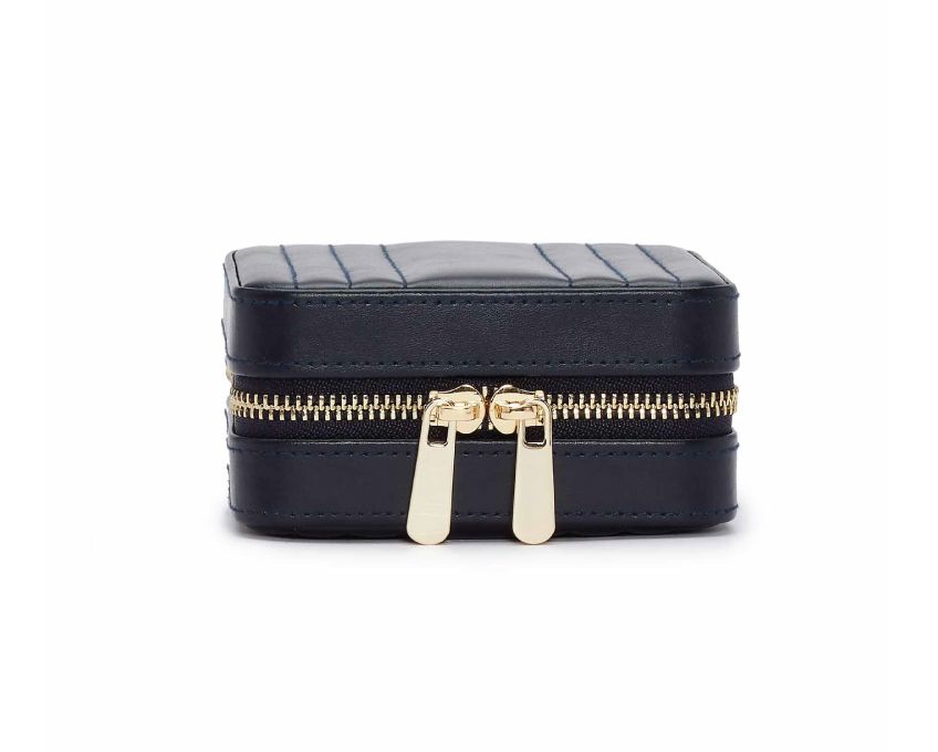 WOLF Jewellery Case Maria Zip Small Navy 766217 Image 4