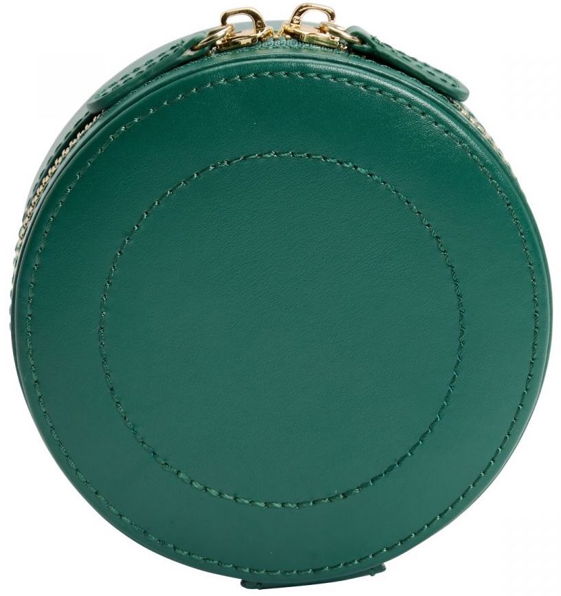 WOLF Jewellery Case Sophia Round Zip Case Forest Green 392312 Image 3