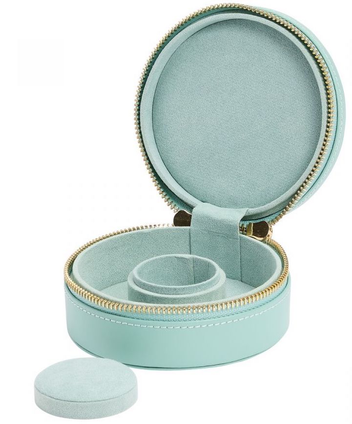 WOLF Jewellery Case Sophia Round Zip Case Jade 392330 Image 2