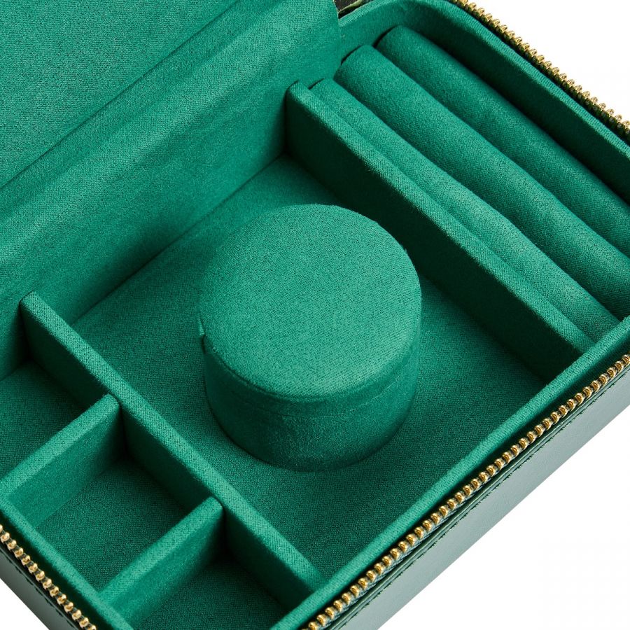 WOLF Jewellery Case Sophia Zip Case Forest Green 392212 Image 5