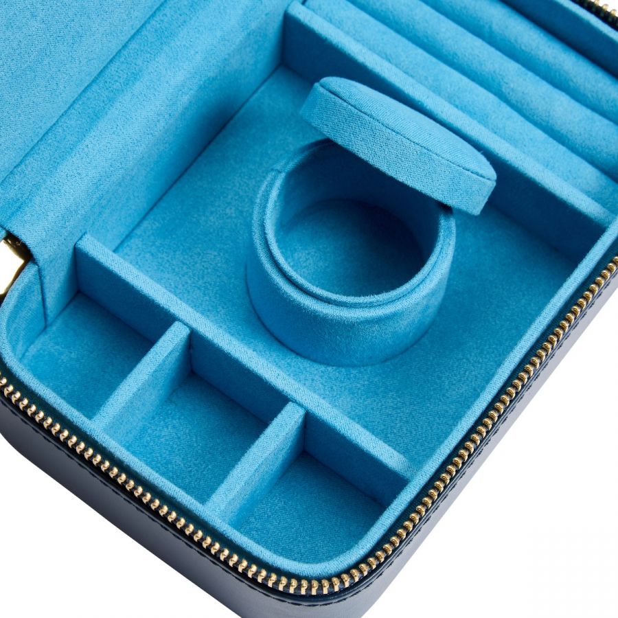 WOLF Jewellery Case Sophia Zip Case Indigo 392217 Image 4