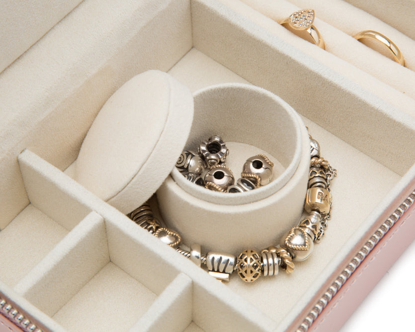 WOLF Jewellery Case Sophia Zip Rose Quartz 392215 Image 5