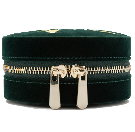 WOLF Jewellery Travel Case Zoe Round Forest Green 393212 Image 2